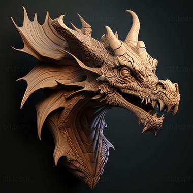 3D model Draco cornutus (STL)